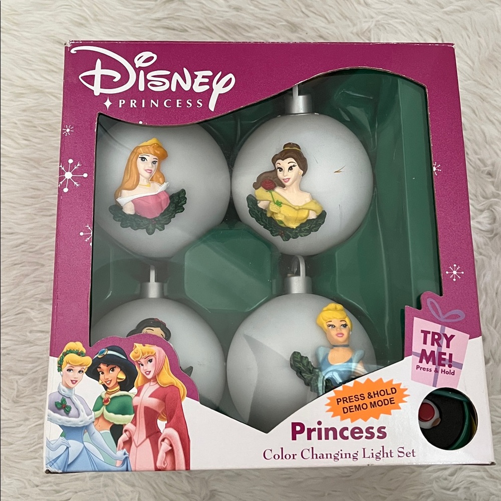 Disney Princess Color Changing Light Set - Blue Pink Red and Green 4 balls